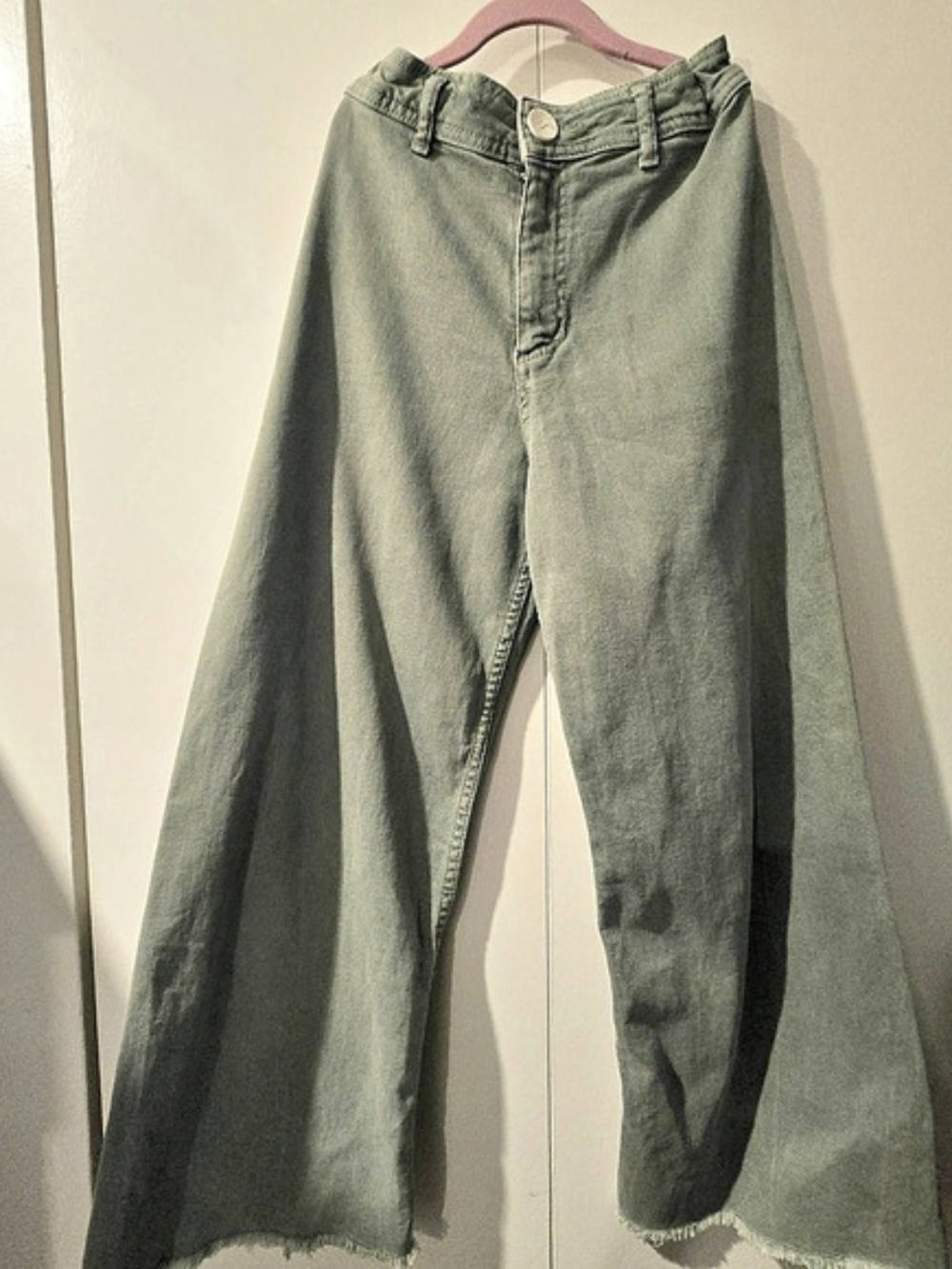 Zara Girls 13-14 Green Flare Jeans